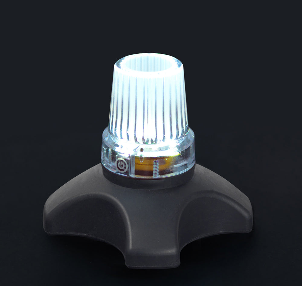 Flashing Quad Cane Tips - White